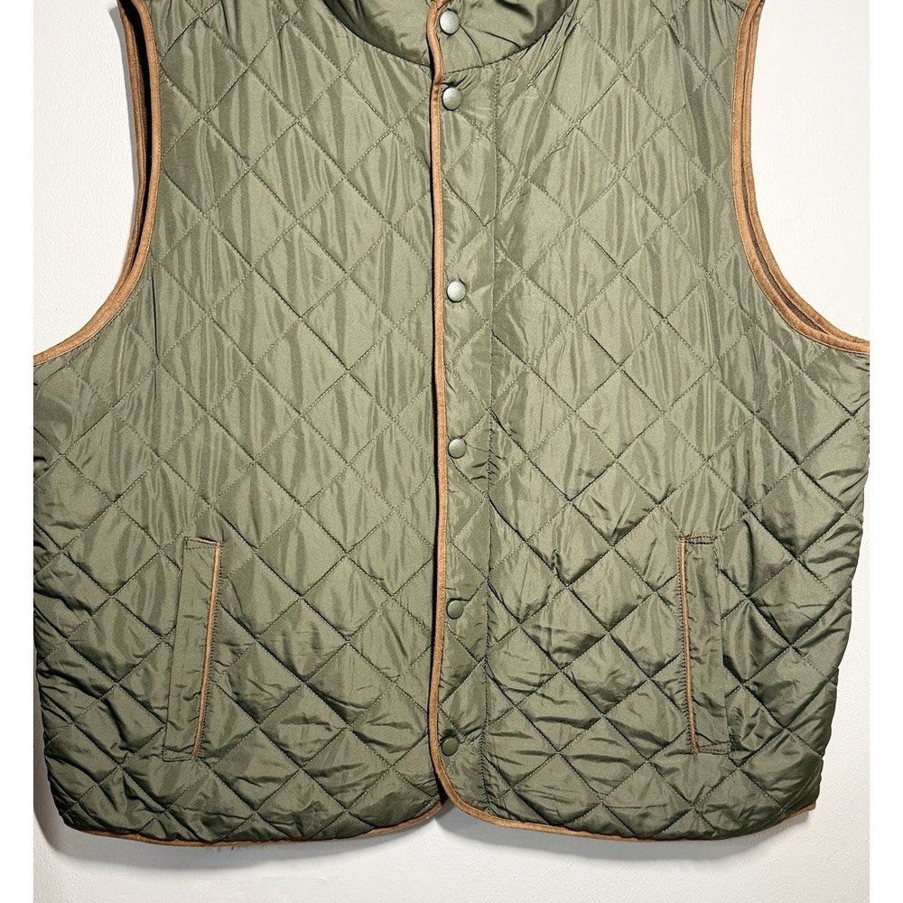 FX Fusion Quilted Field Vest Men's Size 2XL Fleece Lined Full Zip Snap Pockets - Picture 3 of 8